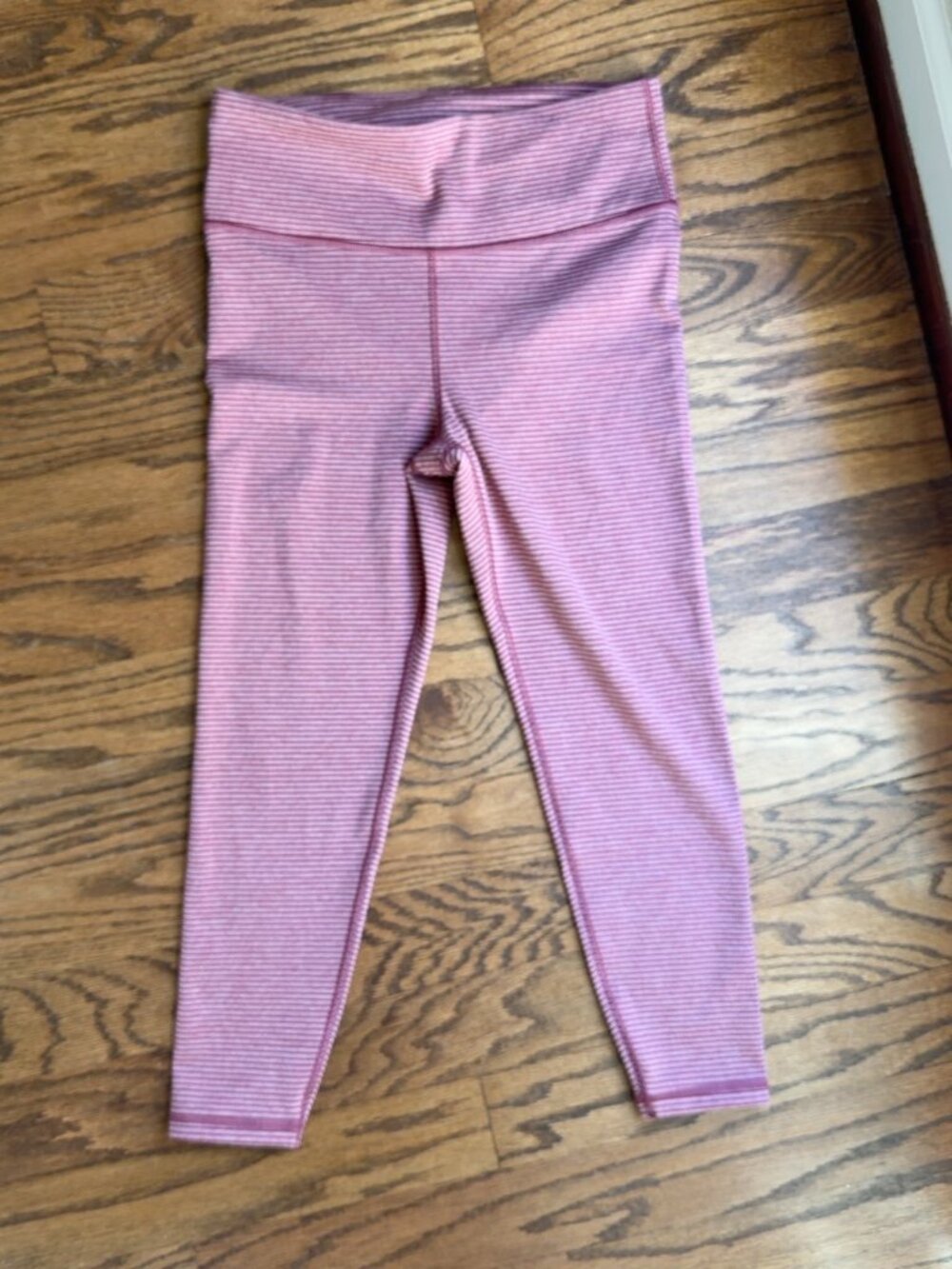 GapFit Eclipse Pink Stripe High Rise Leggings Medium